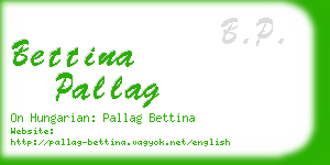 bettina pallag business card